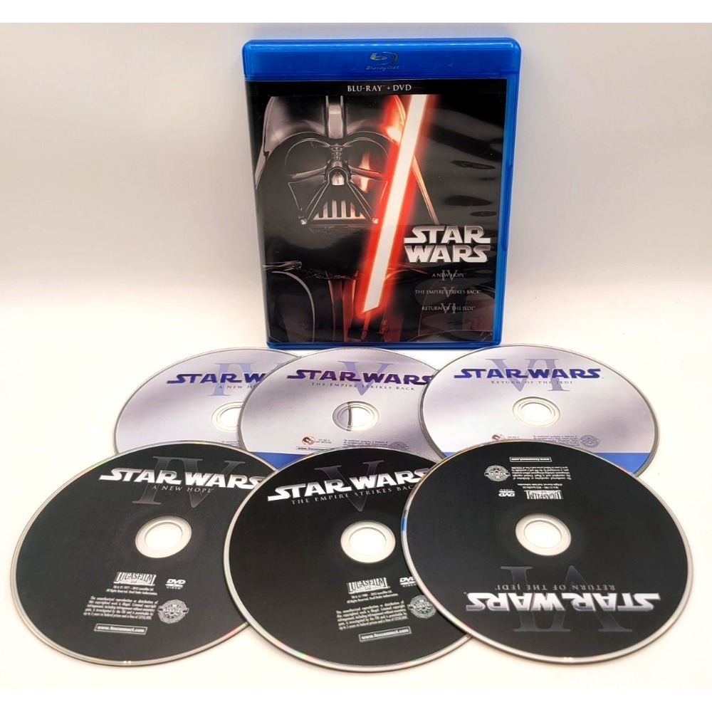 Star Wars Trilogy (Blu-ray/DVD, 2013, 6-Disc Set)